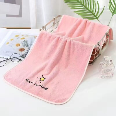 Mielas kūdikių rankšluostis Coral Velvet Kids vonios rankšluostis skalbimo šluostė Minkšta sugerianti vaikiška vonios dušo servetėlė Veido rankšluostis 75x35cm