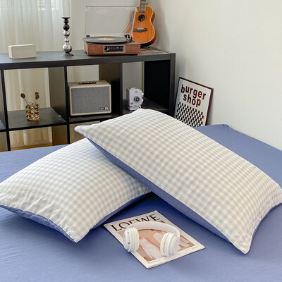 2vnt Minkšti pagalvių užvalkalai Stačiakampiai pagalvės užvalkalai Plaid Style Pillowslip 48x74cm Pagalvėlių užvalkalai funda almohada Namų lovos pagalvės užvalkalai