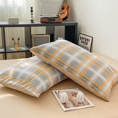2vnt Minkšti pagalvių užvalkalai Stačiakampiai pagalvės užvalkalai Plaid Style Pillowslip 48x74cm Pagalvėlių užvalkalai funda almohada Namų lovos pagalvės užvalkalai