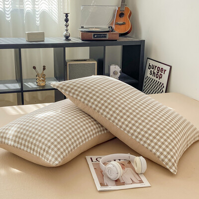 2vnt Minkšti pagalvių užvalkalai Stačiakampiai pagalvės užvalkalai Plaid Style Pillowslip 48x74cm Pagalvėlių užvalkalai funda almohada Namų lovos pagalvės užvalkalai