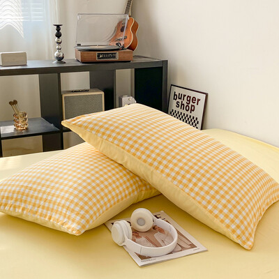 2vnt Minkšti pagalvių užvalkalai Stačiakampiai pagalvės užvalkalai Plaid Style Pillowslip 48x74cm Pagalvėlių užvalkalai funda almohada Namų lovos pagalvės užvalkalai