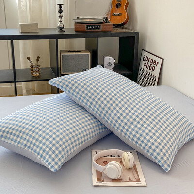 2vnt Minkšti pagalvių užvalkalai Stačiakampiai pagalvės užvalkalai Plaid Style Pillowslip 48x74cm Pagalvėlių užvalkalai funda almohada Namų lovos pagalvės užvalkalai