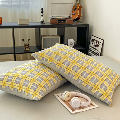 2vnt Minkšti pagalvių užvalkalai Stačiakampiai pagalvės užvalkalai Plaid Style Pillowslip 48x74cm Pagalvėlių užvalkalai funda almohada Namų lovos pagalvės užvalkalai