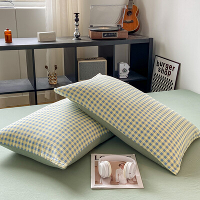 2vnt Minkšti pagalvių užvalkalai Stačiakampiai pagalvės užvalkalai Plaid Style Pillowslip 48x74cm Pagalvėlių užvalkalai funda almohada Namų lovos pagalvės užvalkalai