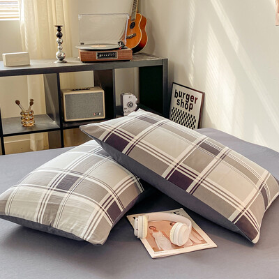 2vnt Minkšti pagalvių užvalkalai Stačiakampiai pagalvės užvalkalai Plaid Style Pillowslip 48x74cm Pagalvėlių užvalkalai funda almohada Namų lovos pagalvės užvalkalai