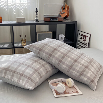 2vnt Minkšti pagalvių užvalkalai Stačiakampiai pagalvės užvalkalai Plaid Style Pillowslip 48x74cm Pagalvėlių užvalkalai funda almohada Namų lovos pagalvės užvalkalai