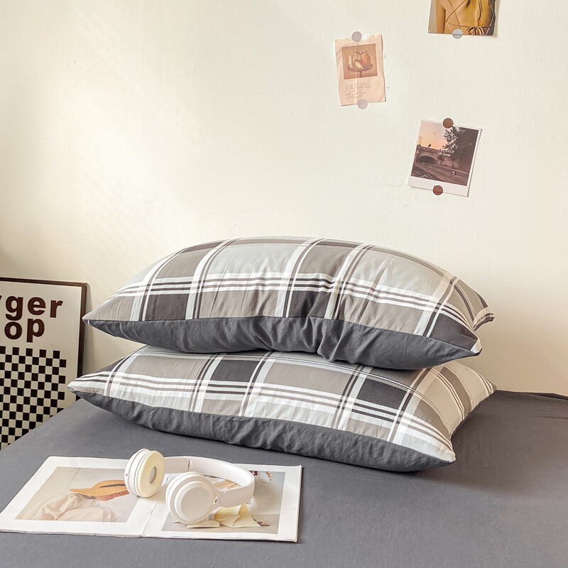 2 buc. Fete de pernă moi, dreptunghiulară, în stil carouri, huse de pernă, 48x74 cm, huse de pernă funda almohada.