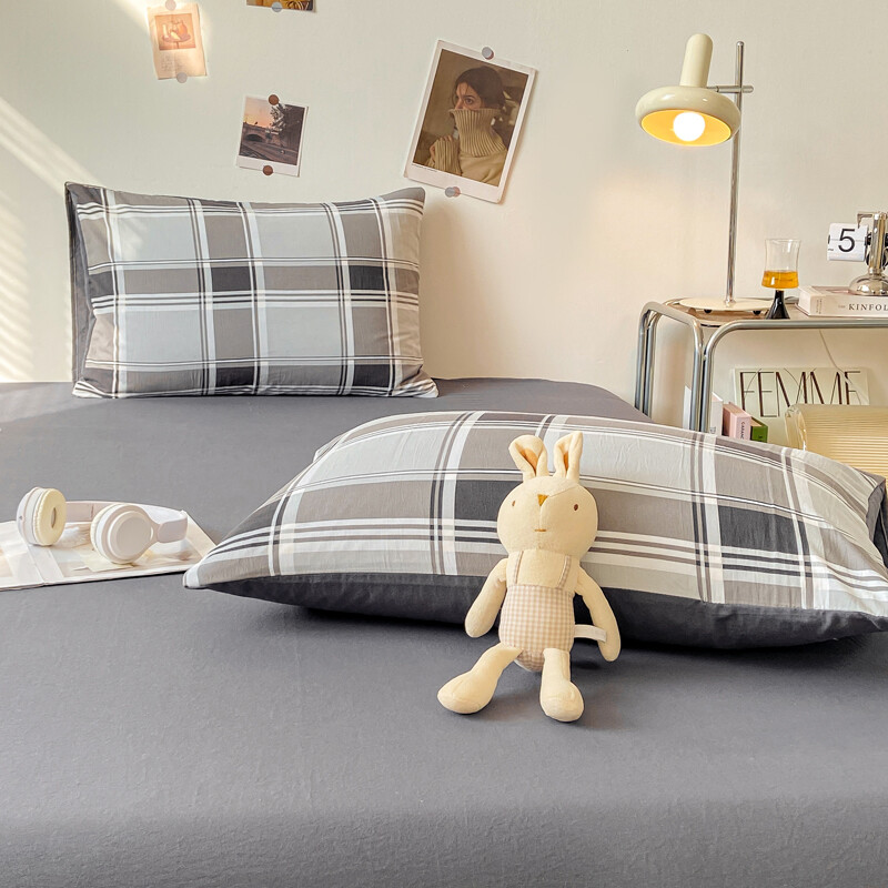 2 buc. Fete de pernă moi, dreptunghiulară, în stil carouri, huse de pernă, 48x74 cm, huse de pernă funda almohada.