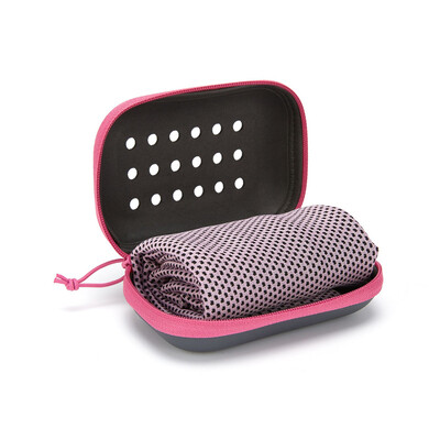 Spordikäterätik Fiber Cold Feeling rätik silikoonist varrukas kokkusurutud jahutav higi imav kiiresti kuivav külm rätik 100% polüester