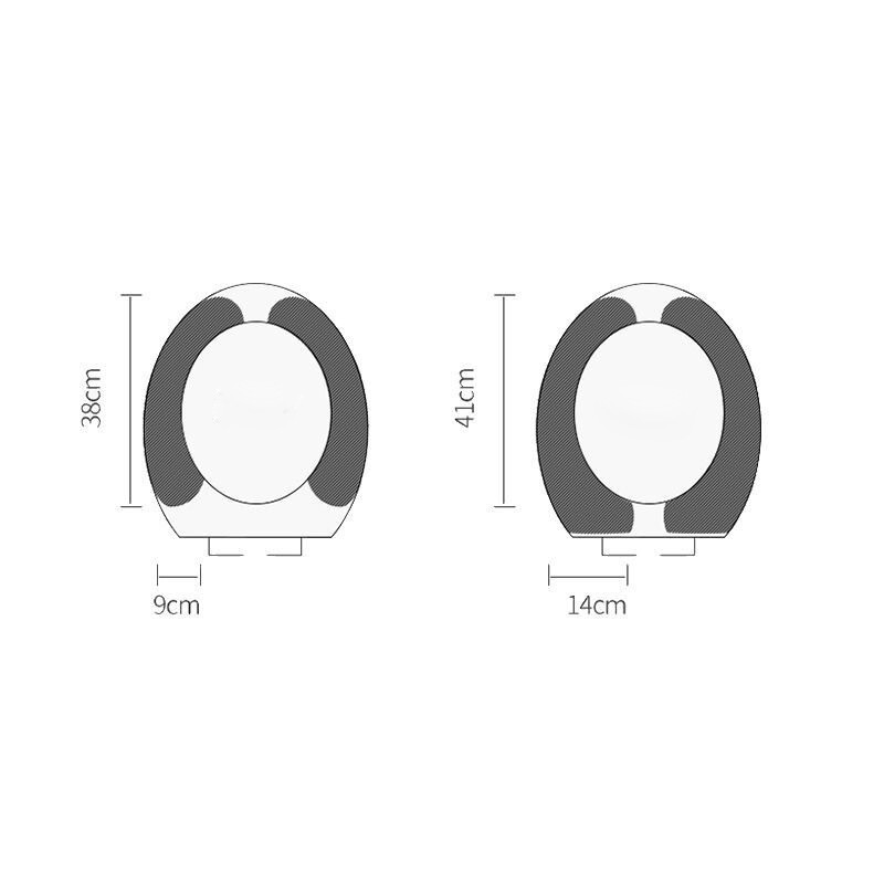 Mīksts karikatūra mazgājams spilvens tualetes pods, lipīgs sēdekļa paliktnis Vannas istabas siltāks sēdekļa vāks, universāls tualetes sēdekļa pārklājs 1/4 gab.