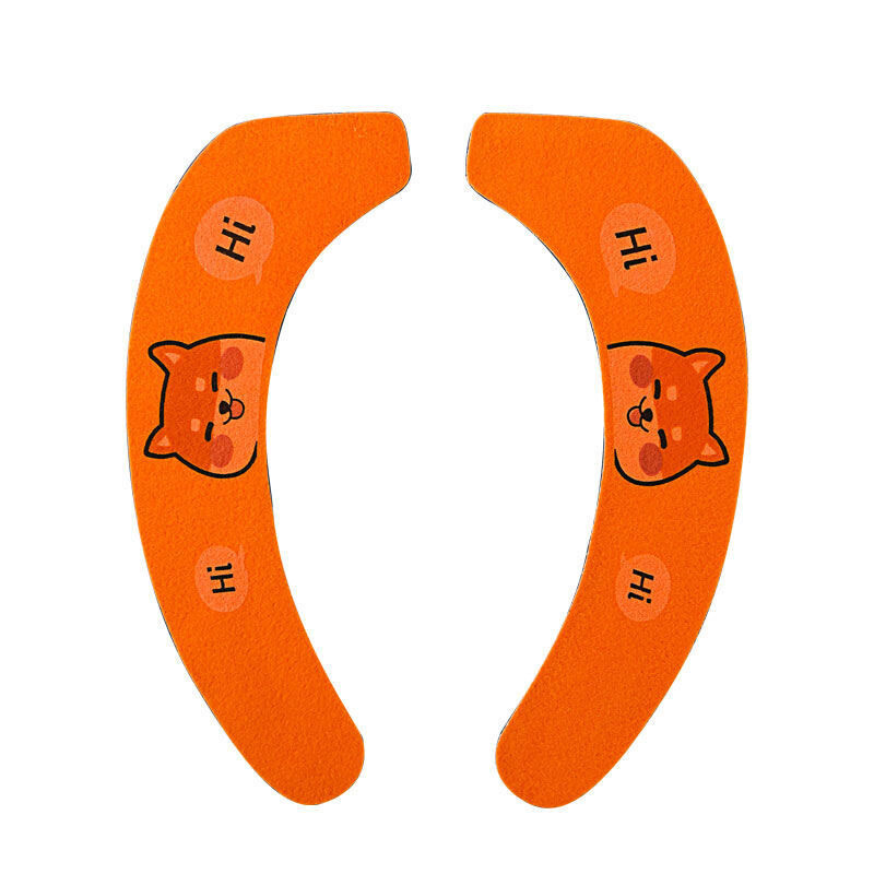 Mīksts karikatūra mazgājams spilvens tualetes pods, lipīgs sēdekļa paliktnis Vannas istabas siltāks sēdekļa vāks, universāls tualetes sēdekļa pārklājs 1/4 gab.