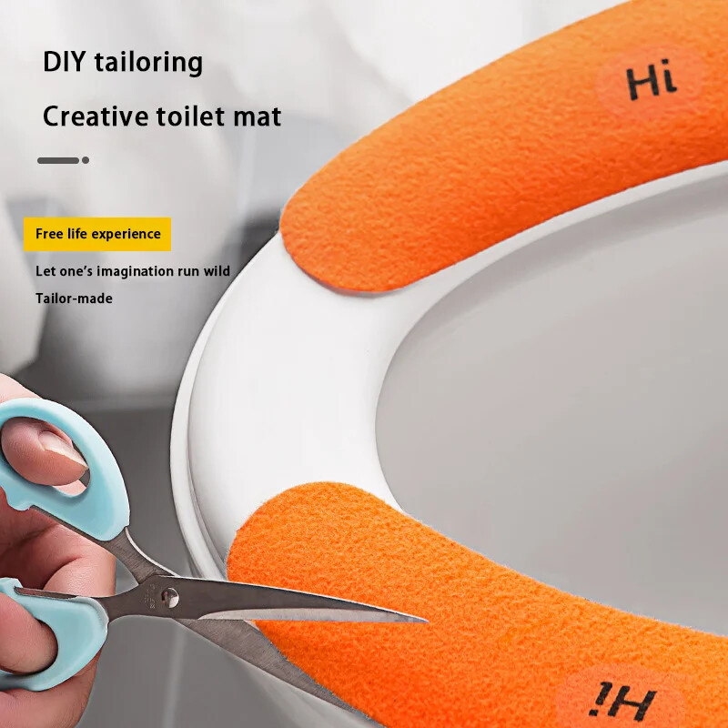2vnt/komplektas Daugkartinis šiltas flanelinis tualeto lipdukas Tualeto sėdynės užvalkalai Plaunami tualeto sėdynės užpildymas Vonios kilimėlis Sėdynės užvalkalas Universalus