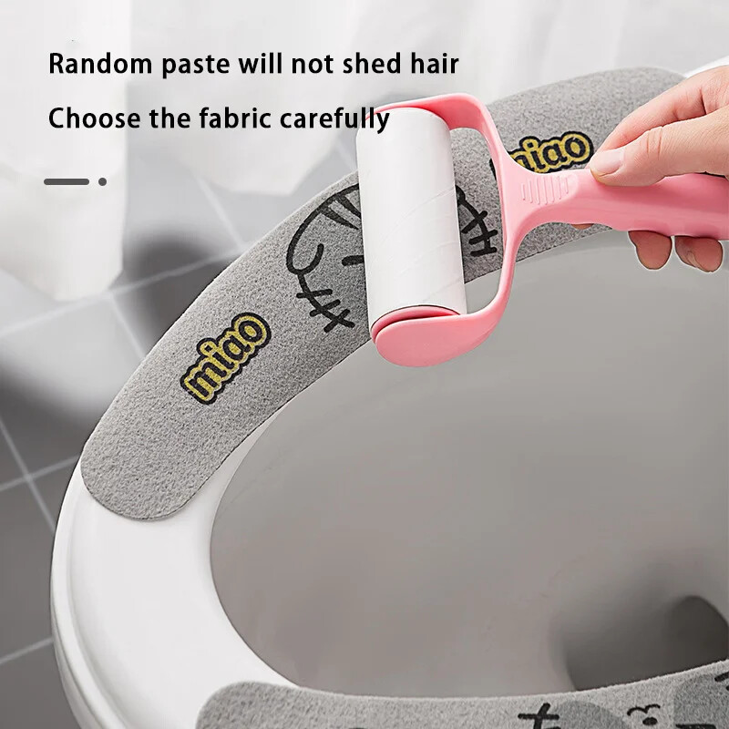 2vnt/komplektas Daugkartinis šiltas flanelinis tualeto lipdukas Tualeto sėdynės užvalkalai Plaunami tualeto sėdynės užpildymas Vonios kilimėlis Sėdynės užvalkalas Universalus