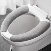 Korduvkasutatav soe flanellist WC-poti kleebis WC-istmekatted Pestav WC-istme täitmine Vannitoa matt istmekate WC-istme kate