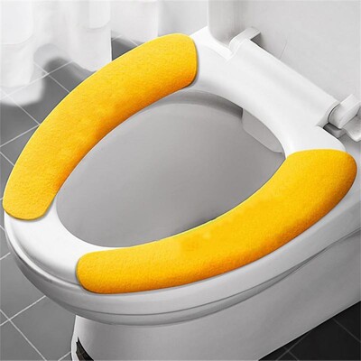 Korduvkasutatav soe flanellist WC-poti kleebis WC-istmekatted Pestav WC-istme täitmine Vannitoa matt istmekate WC-istme kate