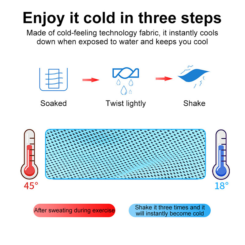 Välistingimustes mikrokiust kiirkuivatav sport väljas matkamine jahutus jäärätik Sport Fitness ujumine kompaktne reisimine jahe rätik Campin