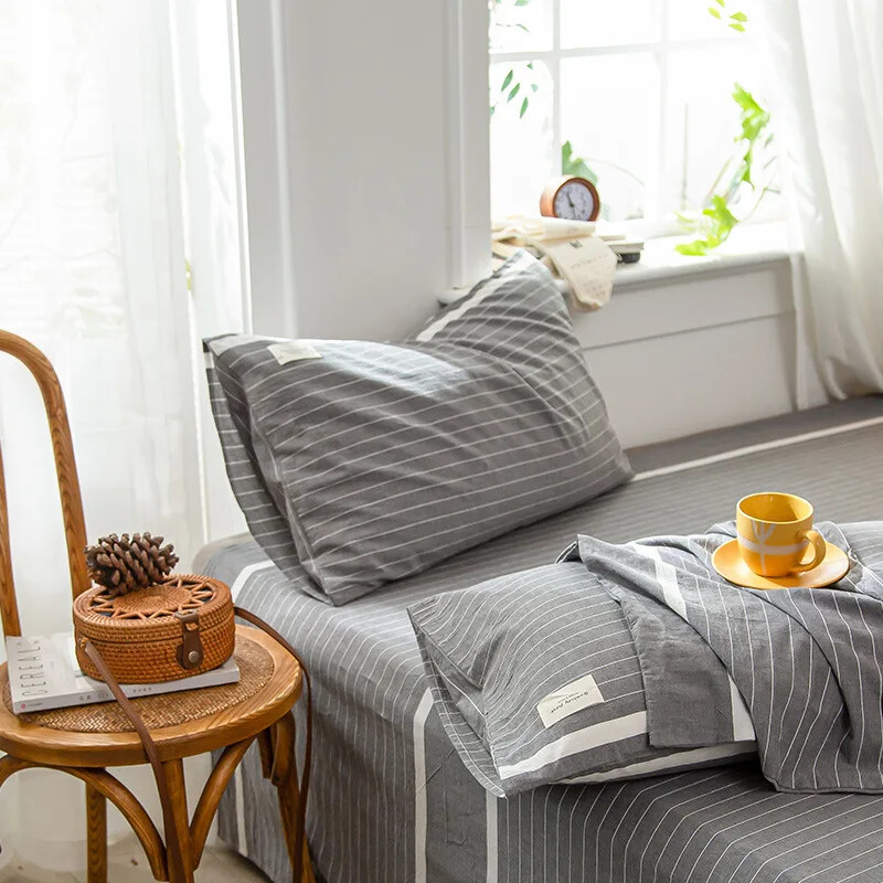 2 komada jednobojnih kariranih jastučnica s otisnutim mekanim pamučnim navlakama za jastuke 30x50 40x60 48x74 jastučnica za uređenje doma u krevetu