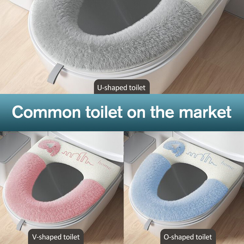 Univerzalna meka podloga za WC dasku s podizačem poklopca za WC školjku Deblja toplija periva podloga za poklopac za WC školjku Kupaonski pribor