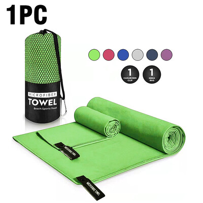 Mikrokiust reisimiskiirekuivavate käterätikute komplekt Kiirelt kuivav rätik 4 suurusega kerge pakk telkimiseks rannajõusaalis sportimiseks