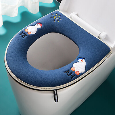 1PC Univerzalna navlaka za WC sjedalo s ručkom Closestool Mat Meka topla jastučić za WC sjedalo Dodaci za poklopac za WC školjku
