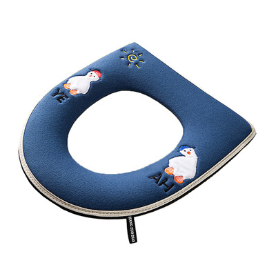 1 vnt Universalus tualeto sėdynės užvalkalas su rankena Closestool kilimėlis Minkštas šiltas tualeto sėdynės pagalvėlė Vonios tualeto dangčio priedai