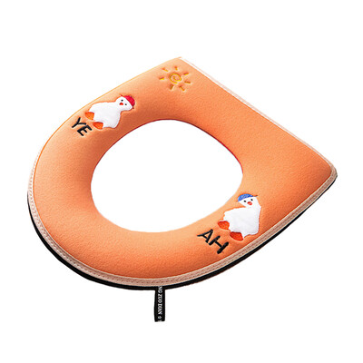 1 vnt Universalus tualeto sėdynės užvalkalas su rankena Closestool kilimėlis Minkštas šiltas tualeto sėdynės pagalvėlė Vonios tualeto dangčio priedai