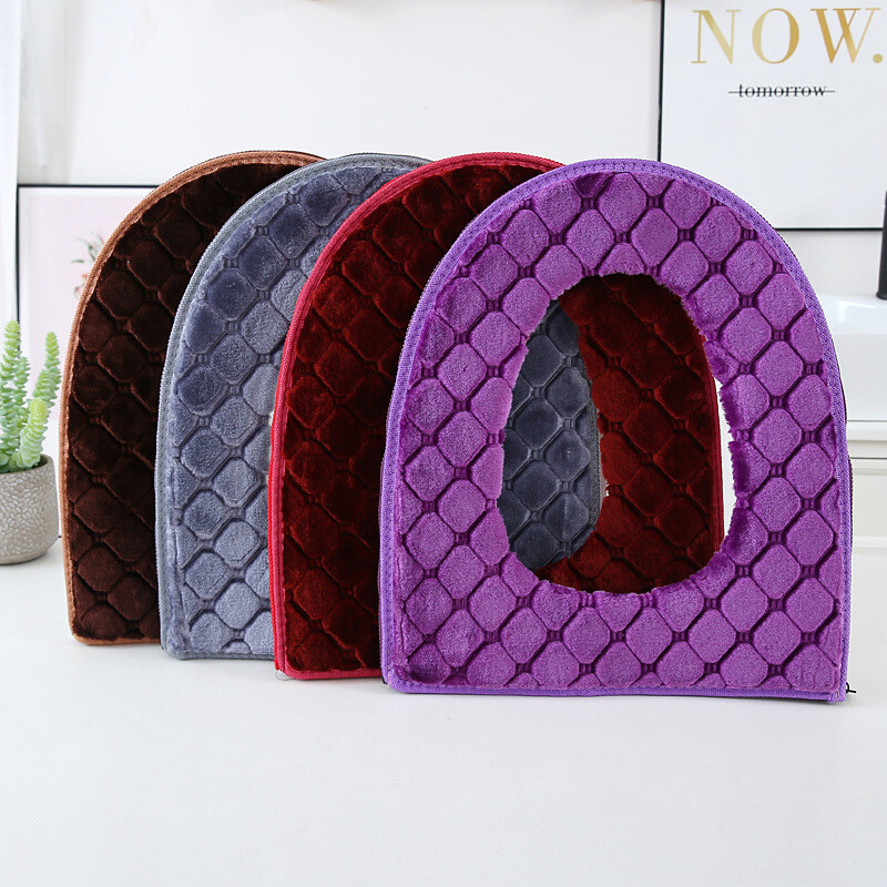 Uusim paksendatud WC-istme kate Talvine soe pehme pestav WC-istme kate WC-poti kaane kate bidee kate Vannitoa tarvikud