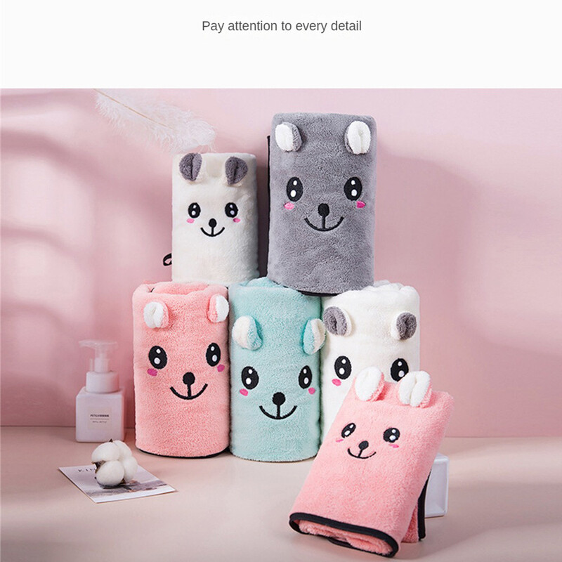 Prosop moale, broderie din desene animate, foarte absorbant, prietenos cu pielea, prosop de mână, prosop policromatic, drăguț, brodat, prosop drăguț