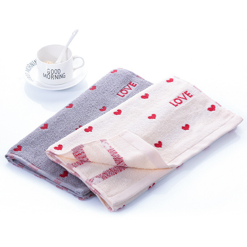 Love Bumbac Prosop de baie Gros cu absorbție Spălare Ștergerea feței Ștergerea mâinilor Corp Prosoape Bucătărie Pânză de uz casnic pentru curățare 34x75cm