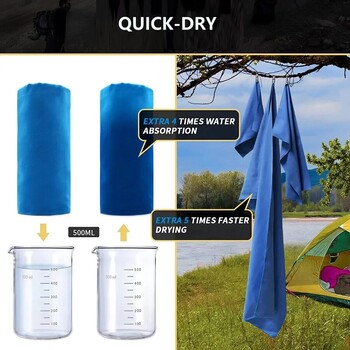 Αθλητική πετσέτα Quick-Dry 40X80/76X152CM Microfiber Running Yoga Gym Fitness Basketball Outdoor Camping Πεζοπορία Πετσέτες παραλίας