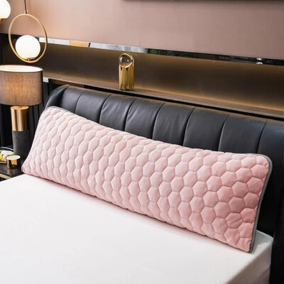 Fete de pernă dublă pentru cuplu Fete de pernă matlasate cu o singură față, simplă, culoare solidă, dimensiunea corpului, husă de pernă, siguranță fără fermoar.