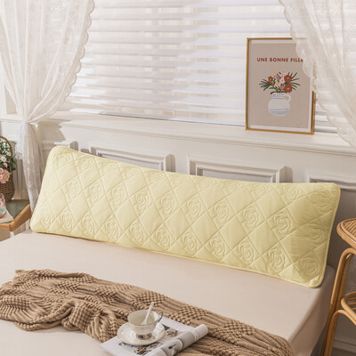 Fete de pernă dublă pentru cuplu Fete de pernă matlasate cu o singură față, simplă, culoare solidă, dimensiunea corpului, husă de pernă, siguranță fără fermoar.