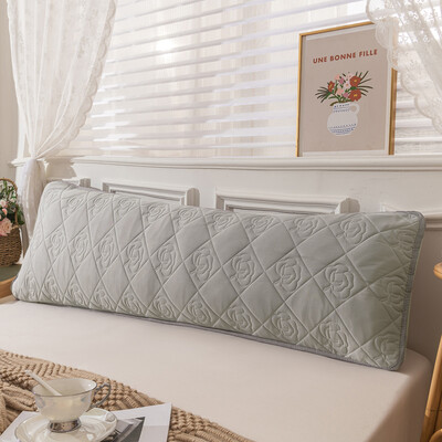 Fete de pernă dublă pentru cuplu Fete de pernă matlasate cu o singură față, simplă, culoare solidă, dimensiunea corpului, husă de pernă, siguranță fără fermoar.