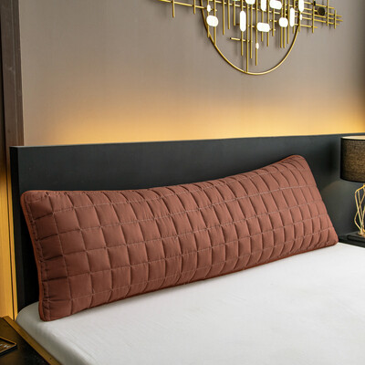 Fete de pernă dublă pentru cuplu Fete de pernă matlasate cu o singură față, simplă, culoare solidă, dimensiunea corpului, husă de pernă, siguranță fără fermoar.