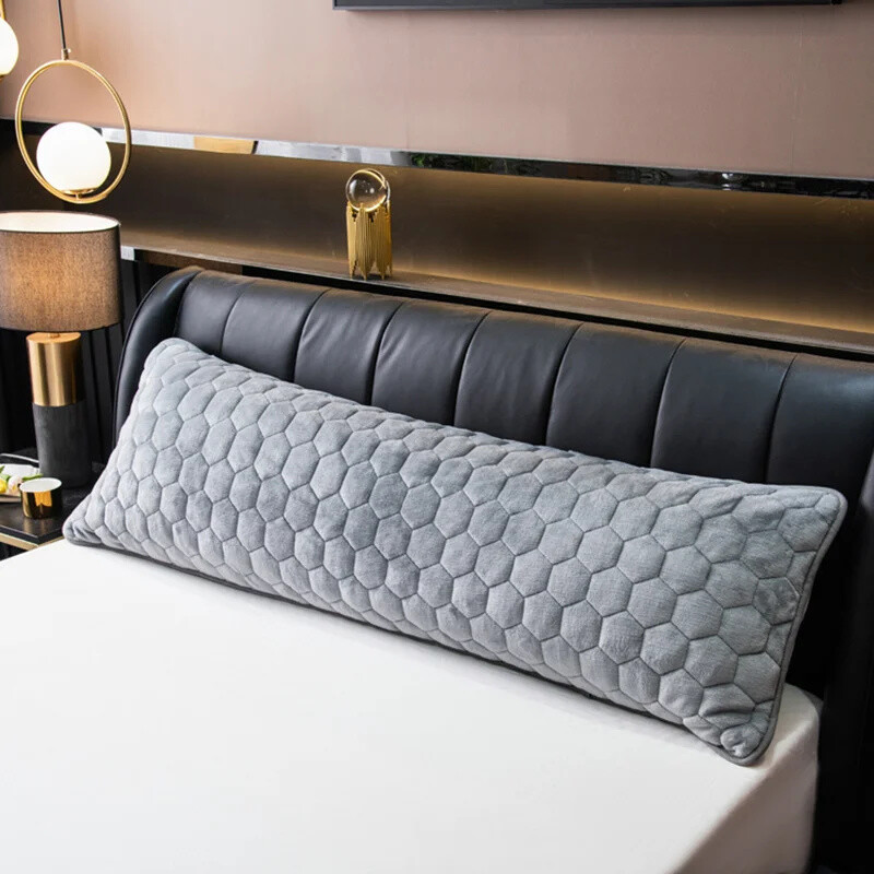 Fete de pernă dublă pentru cuplu Fete de pernă matlasate cu o singură față, simplă, culoare solidă, dimensiunea corpului, husă de pernă, siguranță fără fermoar.