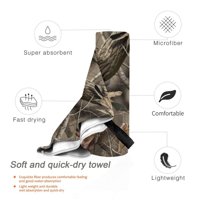 Nekilnojamojo medžio kamufliažas, greitai nusausinamas rankšluostis, treniruoklių salė, sportinė vonia, nešiojamasis fotoaparatas, karinis, medžioklė, lauke, gamta, populiari, tendencija, madinga