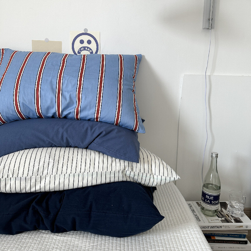 Puuvillane padjapüür Triibuline ühe padja ühevärviline triip sisse puuvillane pestud puuvillane padjapüür majapidamine