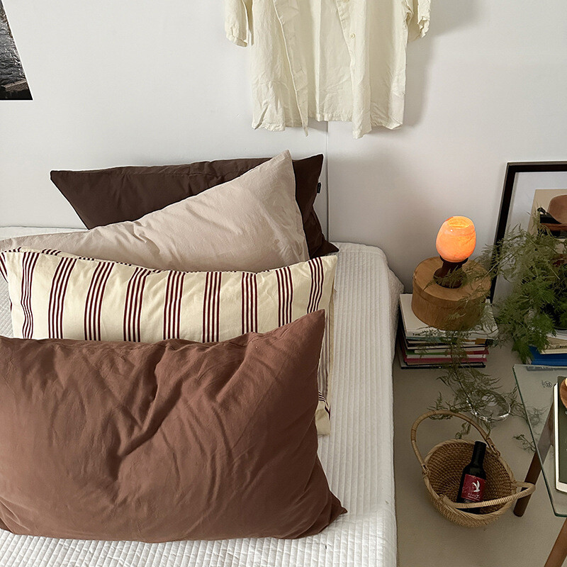 Puuvillane padjapüür Triibuline ühe padja ühevärviline triip sisse puuvillane pestud puuvillane padjapüür majapidamine