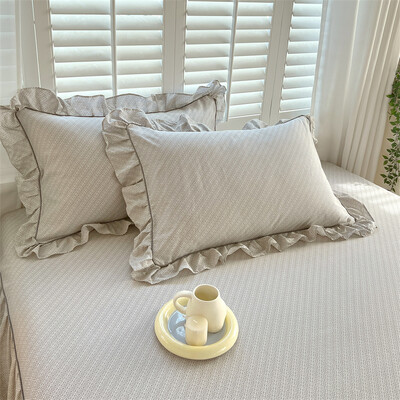 Bonenjoy 2tk padjapüür 100% puuvillane padjakate 48x74cm padjakate voodile lillelise stiiliga padjapüür, volangid Padjapüür 베개커버