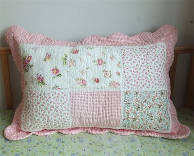100% puuvillane lapiline padjakate Kodu dekoratiivsed padjapüürid roosad lillelised padjakatted Vintage Shabby Chic tepitud padjavarre