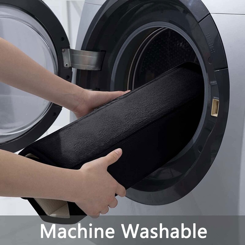 Covoraș pentru baie cu burete cu memorie cu dungi anti-alunecare, absorbant de apă, lavabil la mașină