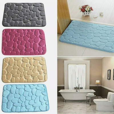 Bruģakmens reljefs vannas istabas paklājiņš Neslīdoši paklāji izlietnē Vannas sānu grīda Paklājs dušas istabas kājslauķis Memory Foam Pad