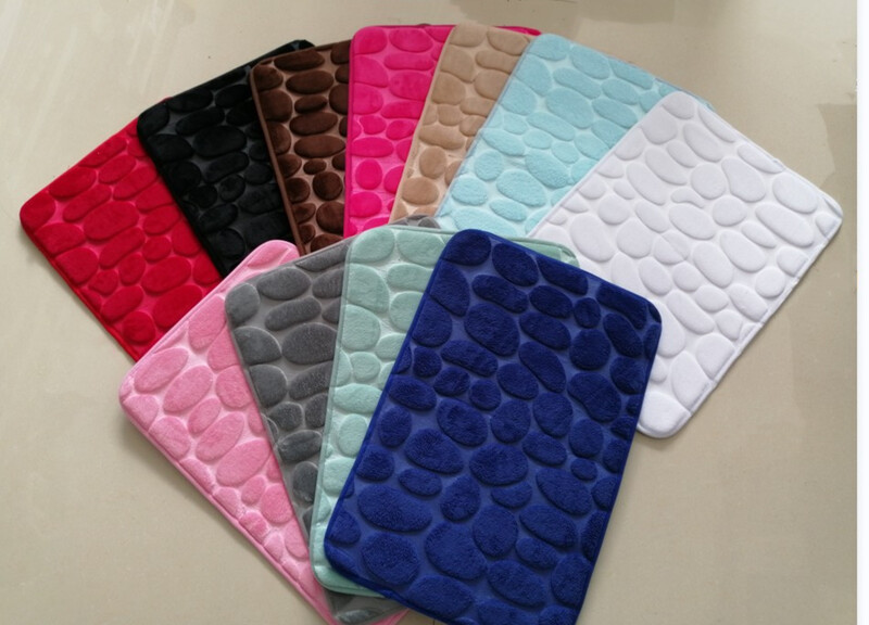 Munakivist reljeefne vannimatt korallifliisist libisemiskindel vaip vannis põrandavaip Duširuumi uksematt mäluvahupadi