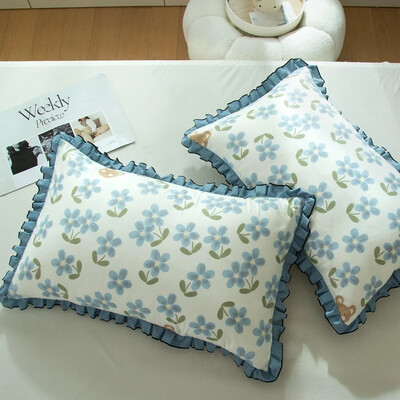 Must-valge võtmetega padjapüür diivanipadja katte jaoks koos volangidega Kontori voodi padjakatte mustriga disain täiskasvanutele mõeldud magamistoa voodipesu