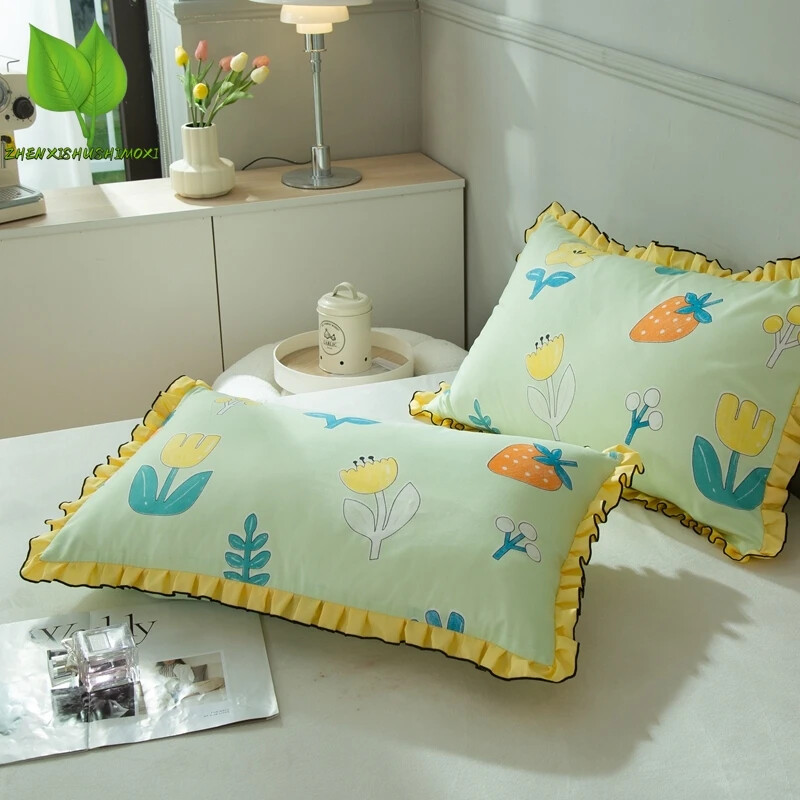 Must-valge võtmetega padjapüür diivanipadja katte jaoks koos volangidega Kontori voodi padjakatte mustriga disain täiskasvanutele mõeldud magamistoa voodipesu