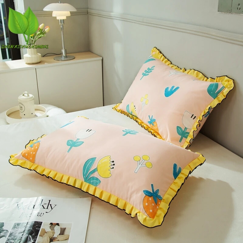 Must-valge võtmetega padjapüür diivanipadja katte jaoks koos volangidega Kontori voodi padjakatte mustriga disain täiskasvanutele mõeldud magamistoa voodipesu