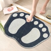 1vnt 40*60cm super sugeriantis kašmyro imitacijos vonios kilimėlis su neslystančiu pagrindu – minkštas ir patogus pilkas vonios kilimėlis