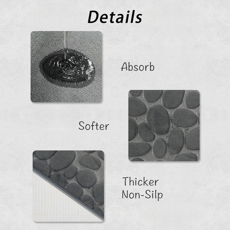 Hanemunakivist vaibast WC põrandamati komplekt, kaheosaline vannitoa libisemiskindel põrandamattide komplekt