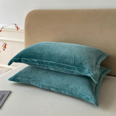 Vienkrāsains spilvenu pārvalks Velvet Pillowslip funda almohada 48x74cm Spilvendrāna Taisnstūra Spilvena Pārvalks 2Gb Silti Spilvenu pārvalki