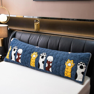 Žiemos storas minkštas ilgas pagalvės užvalkalas lovai Vienpusis aksominis audinys, dygsniuotas pagalvių užvalkalas meilužės poros miegojimo pagalvių užvalkalai